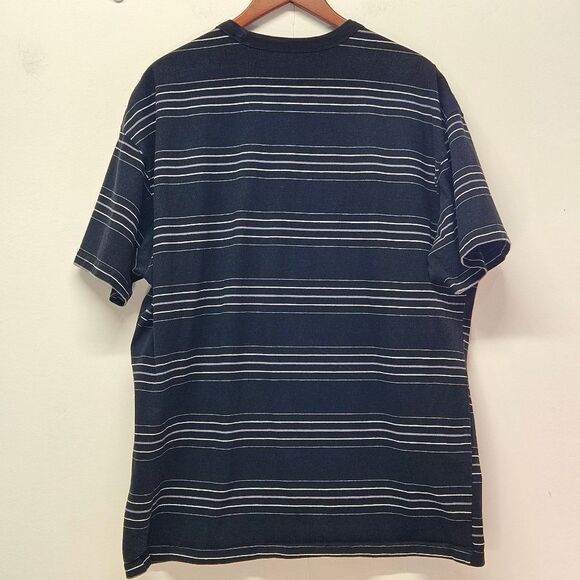 Nike The Nike Tee Loose Fit Mens XL Stripe Black White Cotton Essential TShirts - Picture 2 of 10